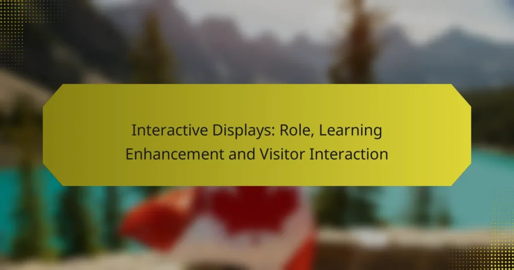 Interactive Displays: Role, Learning Enhancement and Visitor Interaction