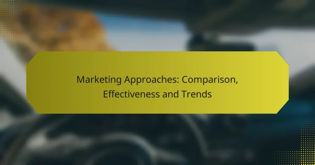 Marketing Approaches: Comparison, Effectiveness and Trends