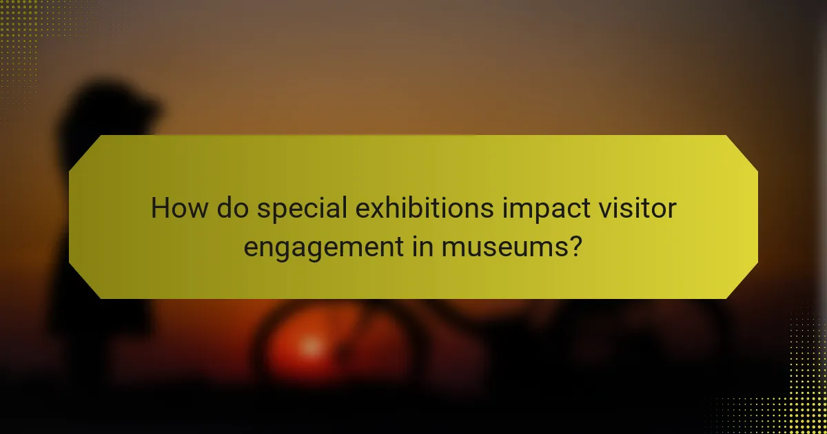 How do special exhibitions impact visitor engagement in museums?