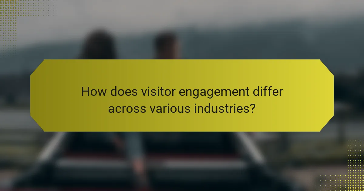 How does visitor engagement differ across various industries?