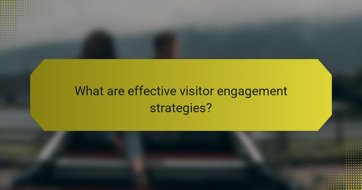 What are effective visitor engagement strategies?