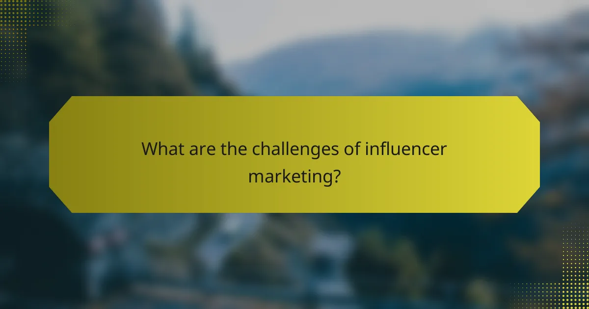 What are the challenges of influencer marketing?